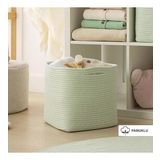 Ocean Home Textile Mint Kırçıllı Pamuklu Sepet 30 x 30 x 30 cm