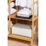 Ocean Home Textile Orta Boy Gri Çizgili Baza Altı Kazak Pike Battaniye Hurcu, Hurç 52x28x21 cm - Açık Gri - 52 x 28 x 21 cm - 1 Adet