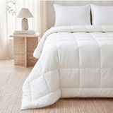 Ocean Home Textile Pamuklu Saten Biyeli Mikrojel Çift Kişilik Yorgan 195 X 215 Cm Beyaz