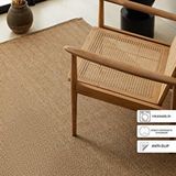 Ocean Home Textile Yıkanabilir Jüt Görünümlü Naturel Renk Balıksırtı Halı Kilim 160 X 230 Cm Bej