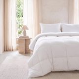 Ocean Home Textile%100 Pamuk Kumaş Kaz Tüyü Konforunda Saten Biyeli Mikrojel Çift Kişilik Yorgan 195 x 215 cm