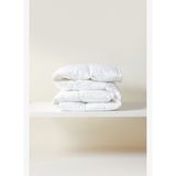 Ocean Home Textile%100 Pamuk Kumaş Kaz Tüyü Konforunda Saten Biyeli Mikrojel Tek Kişilik Yorgan 155 x 215 cm