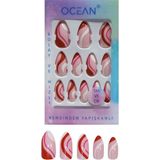 Ocean Kendinden Yapışkanlı Takma Tırnak 736 Kırmızı Renkli Kolay ve Hızlı Uygulama