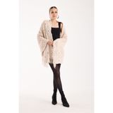 OCEAN KNITWEAR AJURLU PÜSKÜLLÜ 2 RENKLİ ŞAL