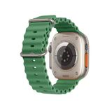Ocean Loop Yeşil Silikon Kordon 42,44,45,49Mm Apple Watch Uyumlu 7,8,9,10,Ultra Akıllı Saat Kordonu