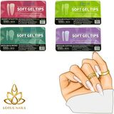 Ocean Misyul Premium Soft Gel Tips Yeni Nesil Medium Coffin Protez Tırnak Seti