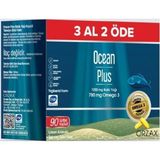 Ocean Plus 1200 Mg Toplam 90 Kapsül Balık Yağı Türkiye Menşeli Yüksek Omega 3 İçerikli Takviye - Aromasız