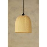 Ocean Point Bambu El Yapımı Sarkıt Avize, Doğal Işıklandırma, Dekoratif Tavan Lambası, Naturel, 30 cm - Bej