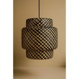 Ocean Point Doğal Bambu El Yapımı Avize, Modern Bohem Tavan Aydınlatması, Salon, Oturma Odası, Mutfak, 55 cm - 1 - Bej