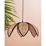 Ocean Point Doğal Hazeran 6 Yapraklı Çiçek Avize Tekli Avize Salon Avize 50X25 Cm - Bej - 50x25CM