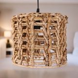 Ocean Point Doğal Sarkıt Avize Iskandinav Aydınlatma Bej Renk Tekli Bohem Lamba 25X25CM Oceanpoint - Naturel