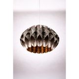 Ocean Point Yaprak Dokulu Modern Sarkıt Aydınlatma, Dekoratif Avize, 45×28 Cm, E27 - Gümüş