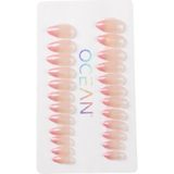 Ocean Profesyonel Takma Tırnak Seti French Pink EBAY-205 - Çok Renkli