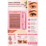Ocean Takma Kirpik Seti 240 Adet Kahverengi Kirpik, Kirpik Cımbızı, Eyeliner Yapıştırıcı