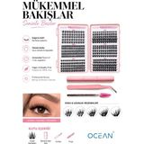 Ocean Takma Kirpik Seti, 370 Adet Kirpik, Kirpik Cımbızı, Eyeliner Yapıştırıcı, Kirpik Fırçası
