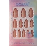 Ocean Takma Tırnak Tak ve Çık Kendinden Yapışkanlı- 757 - Pudra