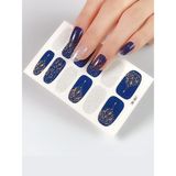 Ocean Tırnak Oje Sticker, Tırnak Dövmesi, Kolay Uygulanabilir, 12'li Nail Art Set - Lacivert