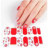 Ocean Tırnak Oje Sticker, Tırnak Dövmesi, Kolay Uygulanabilir, 14'lü Nail Art Set - Kırmızı