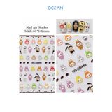Ocean Tırnak Sticker Protez Tırnak Kalıcı Oje Süsleme, Nail Art Sticker