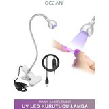 Ocean Uv Led Kurutucu Lamba Masa Sabitlemeli Jel Tips Oje Kurutucu Led Lamba - Gri