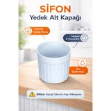 ock plast Yedek Parça - Alt Kapak - Mutfak ve Banyo Lavabo Altı Koku Önleyici Sifon / Hortum Toplayıcı
