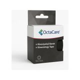 Octacare Kinesiyoloji Bandı & Kinezyo Sporcu Ağrı Bandı - (5cm x 5mt)-Siyah-5 Adet