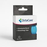 Octacare Kinesiyoloji Bandı & Kinezyo Sporcu Ağrı Bandı Mavi - 5cm X 5mt - 0 - Açık Mavi