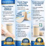 Octacare Krep Elastik Bandaj Elastik Sargı Bezi Orta Basınçlı %100 Pamuk 10 cm x 4.5 M Medikal Bandaj - 5cm