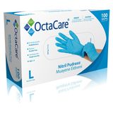 Octacare Nitril Eldiven Mavi Pudrasız 100'LÜ L