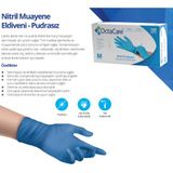 Octacare Nitril Pudrasız Muayene Eldiveni Mavi Medium Beden