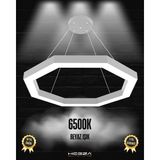 Octagon (Gri Kasa, Beyaz Işık) Ledli Modern Sarkıt Linear LED Avize Salon Mutfak Oturma Odası Yatak Odası Antre Hol LED