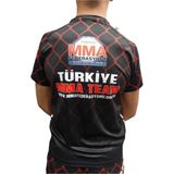 Octagon MMA Tişört Rashguard Erkek Federasyon Onaylı Kırmızı Desenli Nefes Alabilir Kumaş - 2XS - S