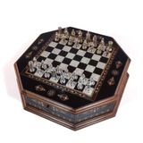 OCTAGON SİYAH SATRANÇ SETİ (41X41X10 cm)