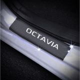 Octavia Carbon Fiber Kapı Eşiği Yazısı Sticker Boya Koruma