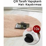 Octopus Bazaar 10 Adet Sabit Cırt Halı Kaydırmaz Çift Taraflı Bant Bağlayıcı Manyetik Bant - Beyaz