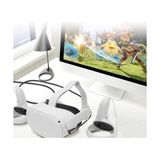 Oculus Quest ile Uyumlu Link Kablosu 6mt, 5gbps USB Hızlı Veri Aktarımı, Hızlı Şarj Usb-C, Quest 2 Uyumlu (Usb To Type-C) - 1 GB - 00-Siyah - Beyaz - Option-1
