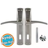 Oda Aynalı Kapı Kolu Nikel İnox Sağa Sola Uygun Ön Arka Oda Kapısı 1 Takım
