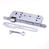 Oda Kapısı Gömme Kilit 18 X 45Mm Göbek Ölçülü Metal İç Kapı Kilidi 1 Anahtarlı Dayanıklı Montaj Seti
