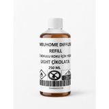 Oda Kokusu Diffuser Refill Light Çikolata Koku Yedek Likit 250 ML | Çubuklu Koku için Yedek, Şişe ve Çubuk Hariç, Çilek Aroması, 250 ML Hacim, Oda Kokusu Yedek Likit