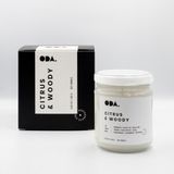 Oda Products Citrus & Woody - Narenciye & Odunsu Kokulu Dekoratif Beyaz Kapaklı Kavanoz Soya Mumu I 165 gr - 1 Adet