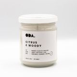 ODA.products Citrus & Woody - Narenciye & Odunsu Kokulu Dekoratif Beyaz Kapaklı Kavanoz Soya Mumu I 165 gr (Beyaz)