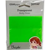 Odak Brıght Şeffaf Renkli Yapışkanlı Not Kağıdı 50 Yaprak 76 x 76 mm