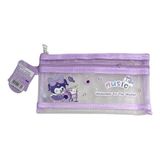 Odak KT62055 Kuromi Çift Gözlü File Dar Kalem Çantası 21 X12 - Tekli - 1 Adet