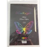 Odak Siyah Kuru Boya Kalemi 8 Parça Renkli Tasarım İçin 17x24 cm Boyutunda