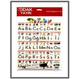 Odak Yayın Alfabe Kartı Kalemli A4