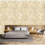 Odalarınızı Şık ve Sade Gösterecek Yaprak Desenli Duvar Kağıdı | TROPICANO, 9907-2, Krem, Kağıt Taban, Vinil kaplı, Silinebilir yüzey / 1.06x15.6 m - 16.5 m², Yüksek Kalite