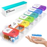 Odaro Ekstra Büyük Haftalık İlaç Düzenleyici, Günde 2 Kez, İlaç Kutusu, Yaşlılar, Eklem Hastaları ve Çocuklar için Günlük İlaç Vitaminleri ve Takviyeleri Tutmak İçin Sabah 7 Gün