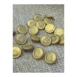ODDA TASARIM ATÖLYESİ 30 Adet 15 mm Altın Metalize Düğme – Parlak Yüzey Premium Gömlek & Hırka Düğmesi
