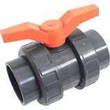 Oddity 3" Teknoplastik Soketli PVC Küresel Vana – 2 Yönlü (90° Kol) – Sulama ve Endüstri Uyumlu
