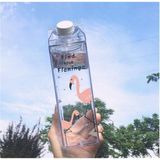 Odea 1 Adet 500ML Mika Süt Bardağı Su Kahve Içecek Şişesi | Cam Değildir | Kahve ve Sunum Bardağı Flamingo - 00-Siyah - Beyaz